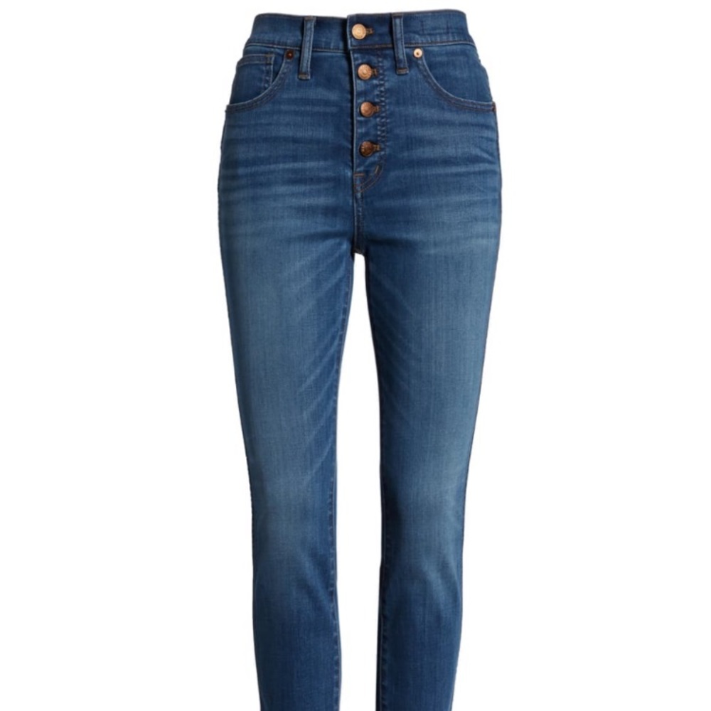 MADEWELL stretchy high rise skinny crop Jeans